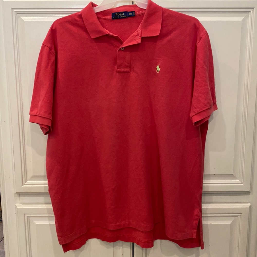 Polo Ralph Lauren Coral Red Short Sleeve Polo Size 2XL